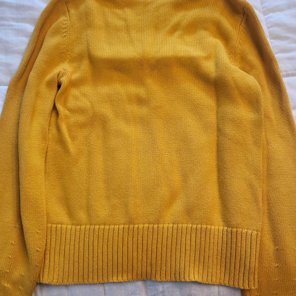 Talbots Yellow Sweater with Ruffle Detail - Picture 4 of 4